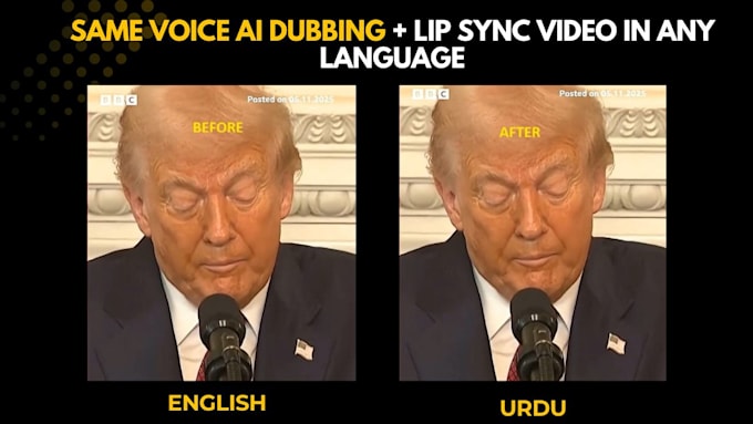 dub any language with same voice and lip sync