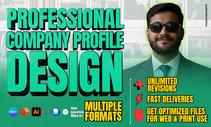write content and design company profile presentation