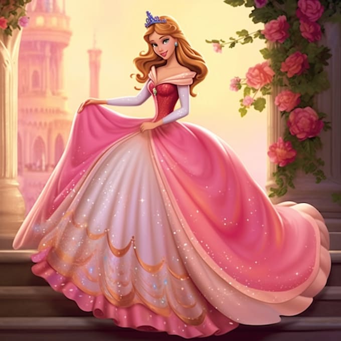 create a portrait in disney princess style