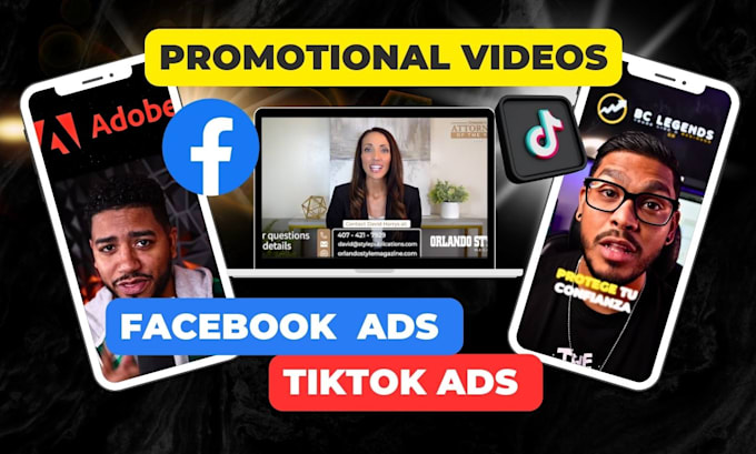 edit facebook video ads, promotional video, tik tok ads