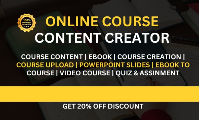 I will create online course content book ebook workbook lesson plan course curriculum