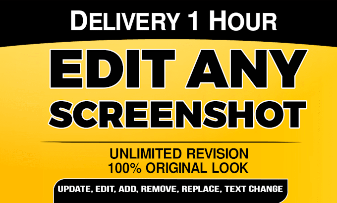 edit add or remove anything from screenshot in 1 hours