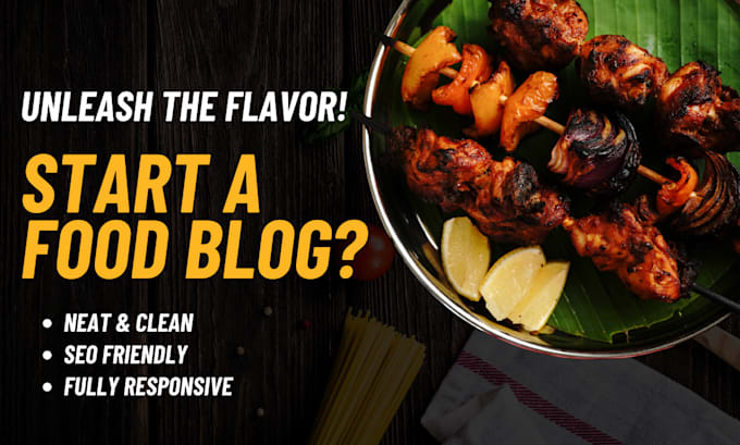create a responsive recipe food blog