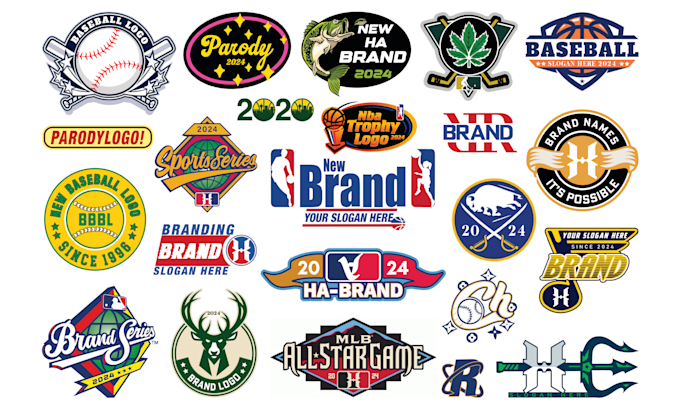 design custom parody, nba, mlb, anfl, ufc, ncaa, world series and bootleg logo
