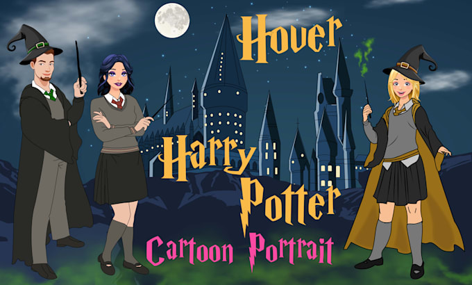 draw you as a harry potter cartoon character