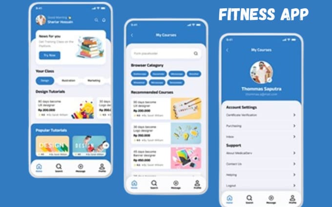Build fitness exercise, health, diet, sleep tracker apps, flutter ...