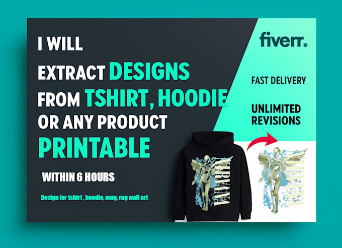 professionally extract designs from tshirts and image for print in 6 hours