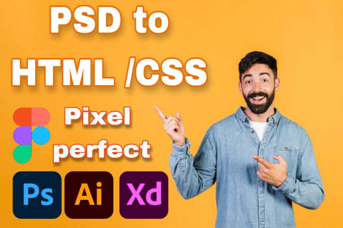 Convert Psd Or Figma Design To Html Css Bootstrap By Umerishaq