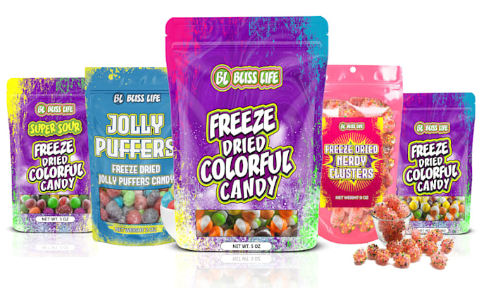 do eye catching mylar bag labels and packaging