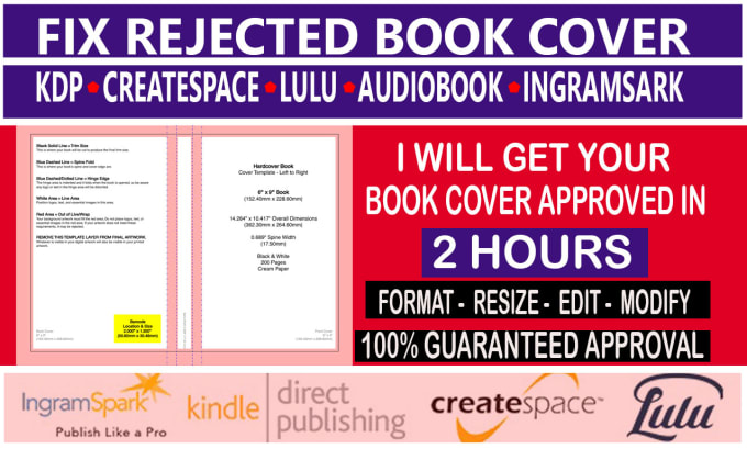 Fix Resize Format Rejected Book Cover Design For Amazon Kdp And Interior By Transpro247 Fiverr 