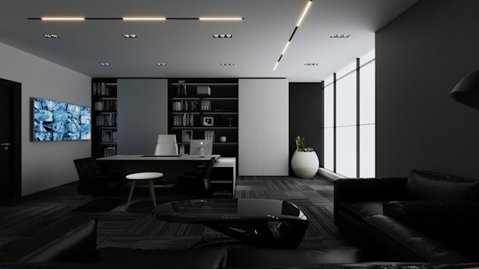 visualize office and workspace 3d interior design