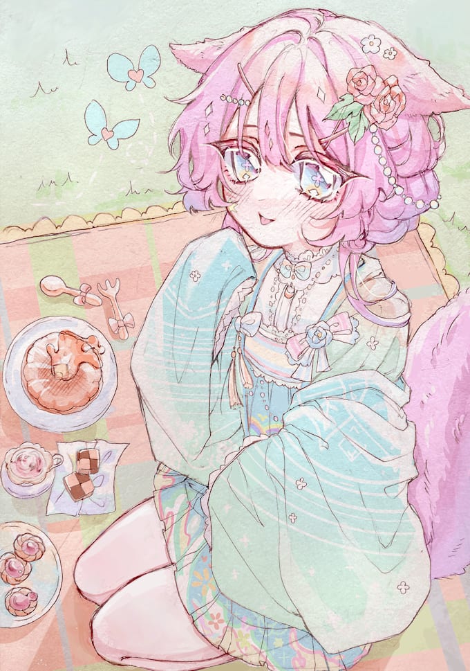 sketch anime art commission