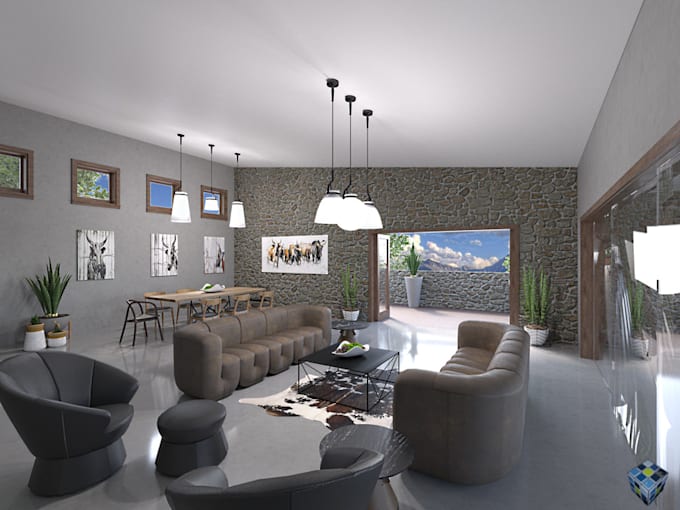 do interior and exterior 2d and 3d rendering