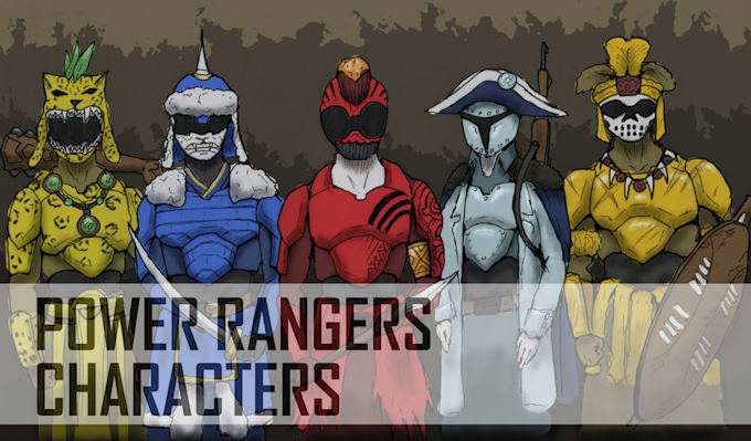 Draw a power rangers character for you by Notjavier | Fiverr