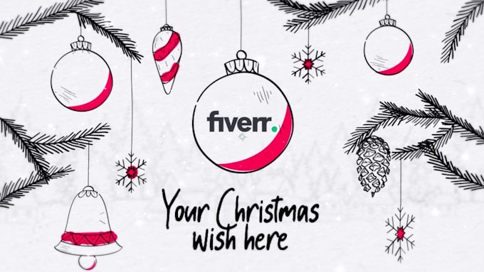 animate your logo with christmas greeting