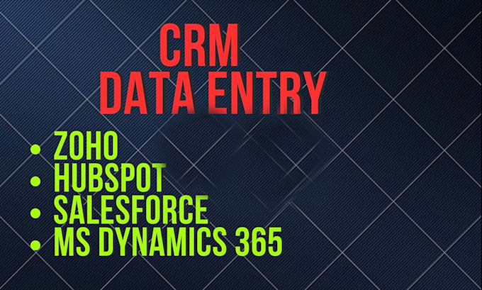 be a virtual assistant for CRM data entry and typing work