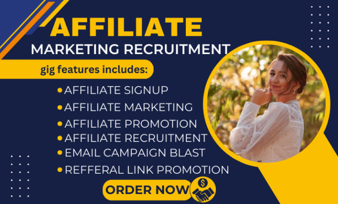 I will do affiliate link promotion and marketing affiliate sign up recruitment