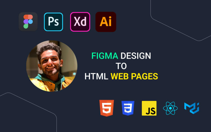 Convert design to html css webpage by Umairzafar0010 | Fiverr