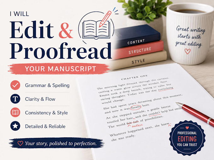edit and proofread your manuscript