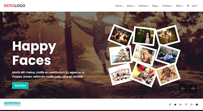 develop photography website with online booking software