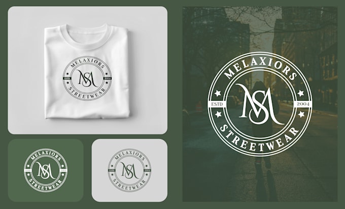 design a modern minimalist monogram and initial letters clothing brand logo