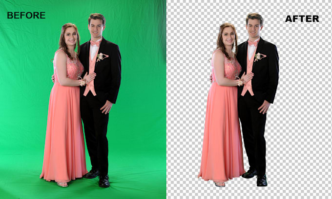 professional green screen background removal and fix glare in photoshop