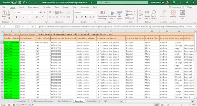 do amazon product listing, fix variation listings issue, parent child listing