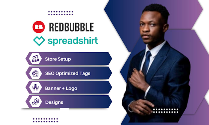 upload your design on redbubble or spreadshirt store