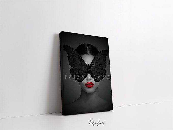 do realistic canvas mockups and frame wall art mockups for your image or photo