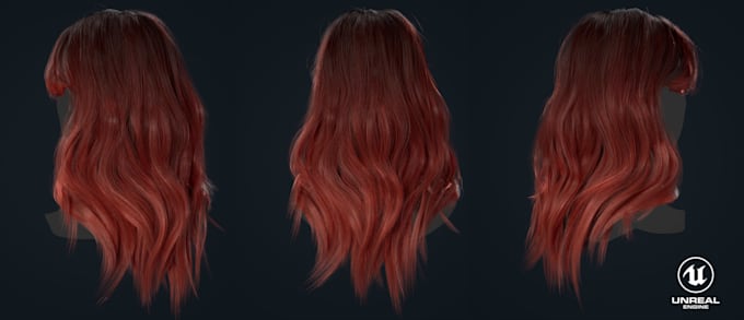 create 3d game ready haircards for realtime characters
