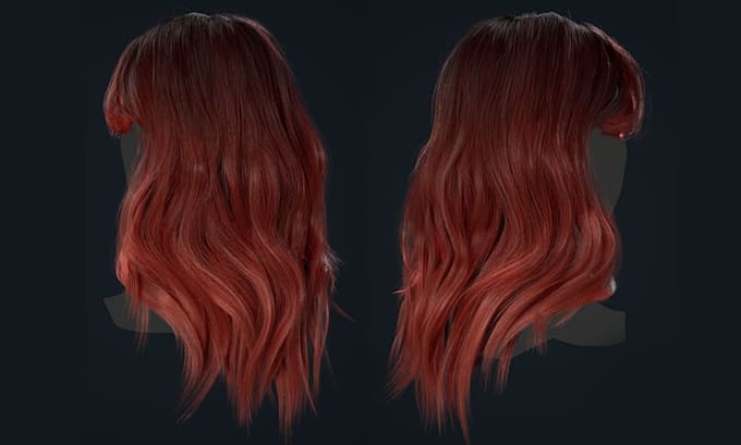 create 3d game ready haircards for realtime characters