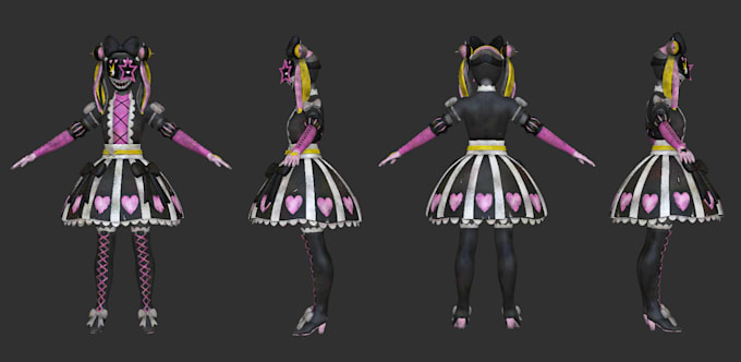 3d model, texture, and rig your character for games, animations, more ...