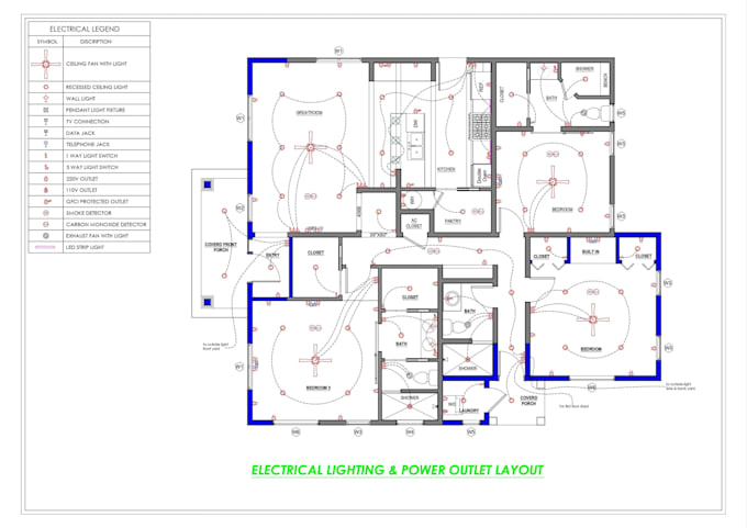 design electrical and plumbing drawings using auto cad
