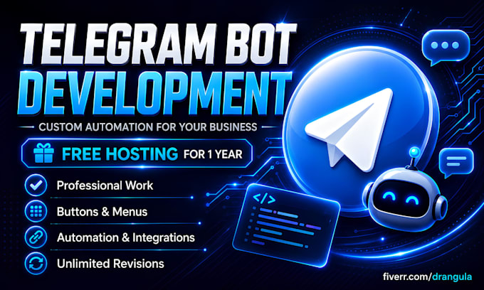 make a professional custom coded telegram bot