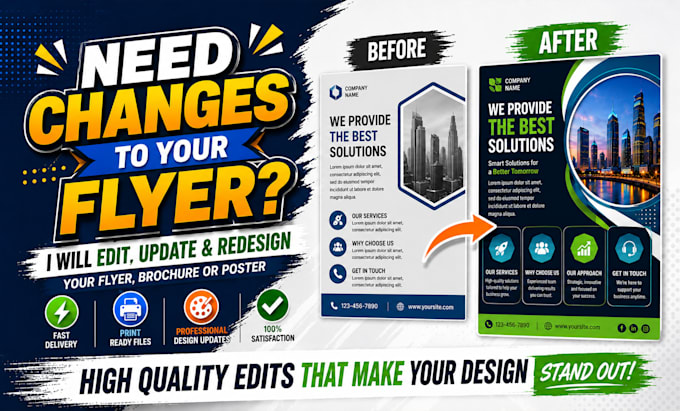 editing or fix flyer, brochure or resume design