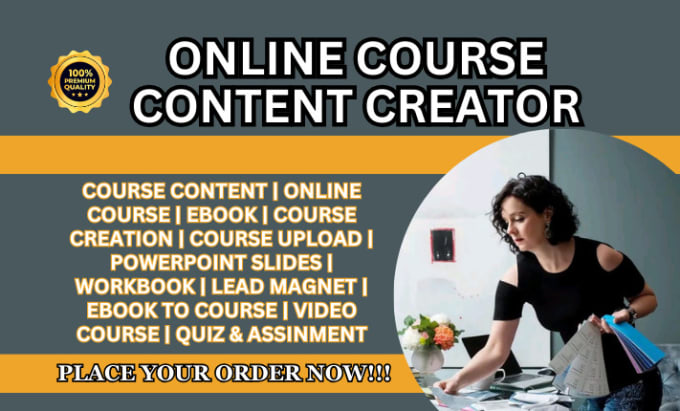 I will write online course content book ebook workbook course curriculum presentation