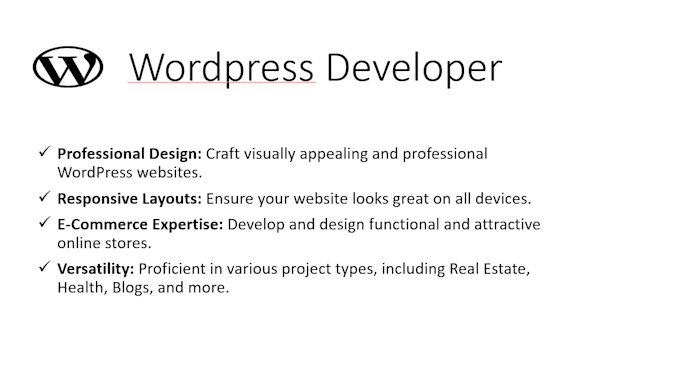 design wordpress website, blogs, business website as website deveioper