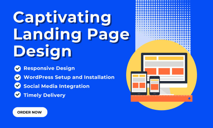 I will design a captivating landing page