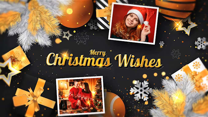 create a heartwarming christmas greeting video or slideshow