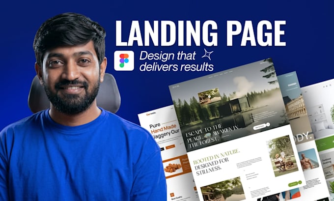 design landing page in figma, saas landing page, website design UI UX