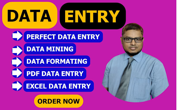 be your data entry, data mining, data formatting and pdf to excel expert