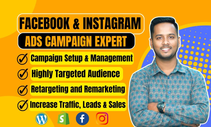 I will facebook ads campaign expert, fb advertising, fb ads, instagram ads