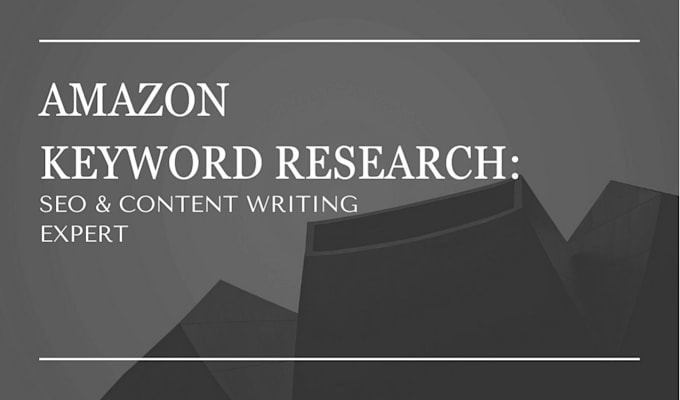 do keyword research, listing writing and SEO