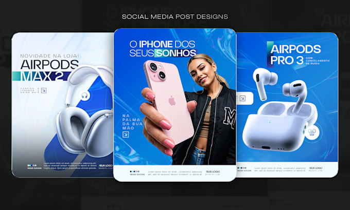 create professional social media post designs