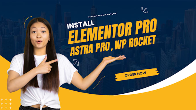 install elementor pro, astra pro, rank math pro, wp rocket and more plugins