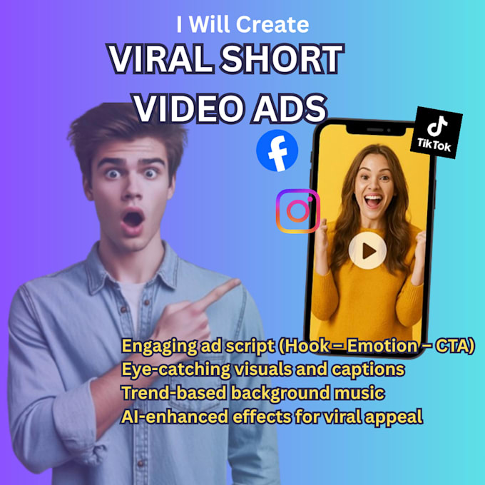 create short video ads for fb, ig and tiktok that convert