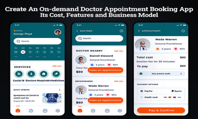 Develop doctor booking pharmacy appointment booking for doctors and