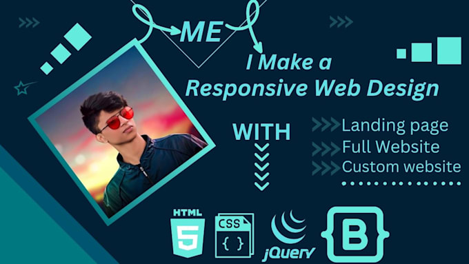 Create responsive landing page design using html css by Noman14089 | Fiverr