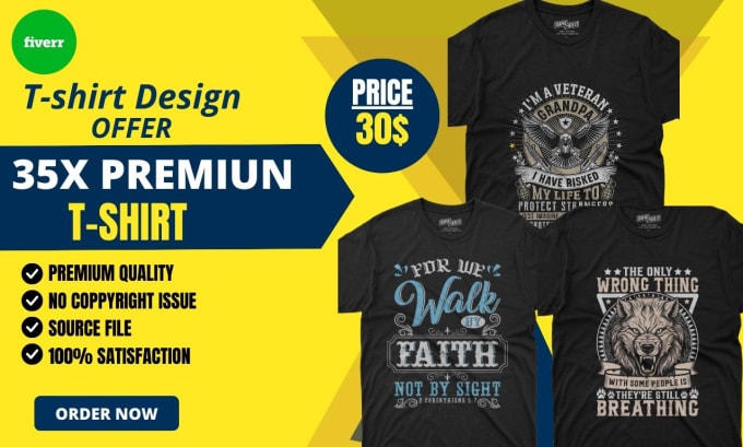Create custom vintage t shirt design and bulk t shirt design by ...