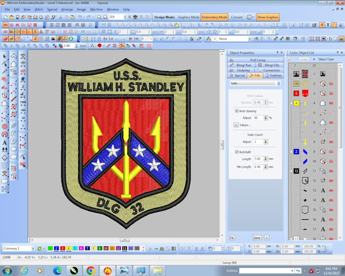 Do embroidery digitizing logo, embroidery design, patches by John1_king